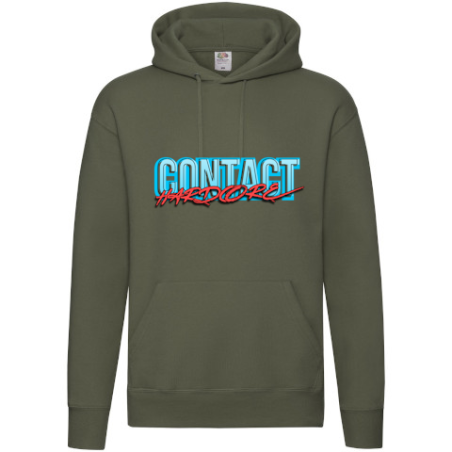 Contact Hardcore Olive Green Hoodie